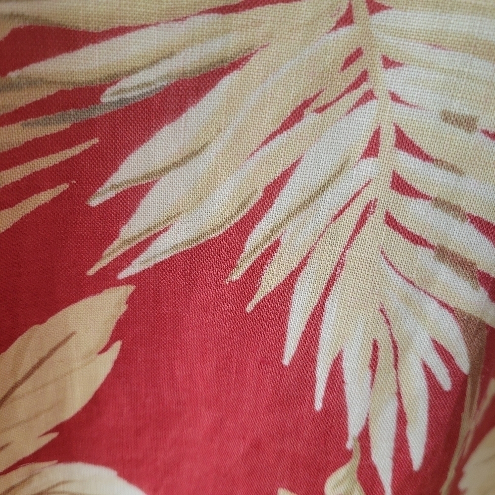 NWOT Lauren by Ralph Lauren Tropical Print 100% Linen Shirt‎ Size Small - Picture 3 of 4